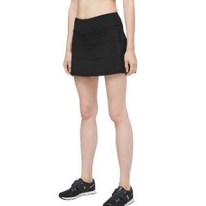 Lululemon Pace Rival Tennis Skirt Black 6 Tall Pickelball Running Skort